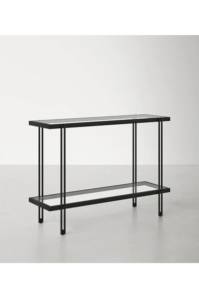 Hitit Dekorasyon Dolores Siyah Metal&cam Dresuar 107cm - Resim 2