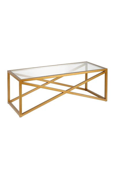 Hitit Dekorasyon Do Gold Metal Cam Orta Sehpa - Resim 5