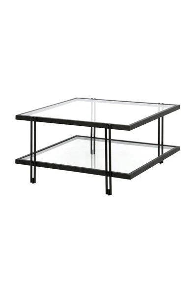 Hitit Dekorasyon Dolores Siyah Metal Orta Sehpa - Resim 2