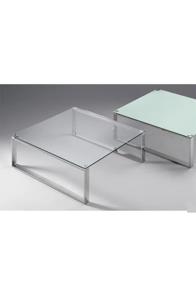 Hitit Dekorasyon Tango Ikili Paslanmaz Metal / Cam Orta Sehpa - 2