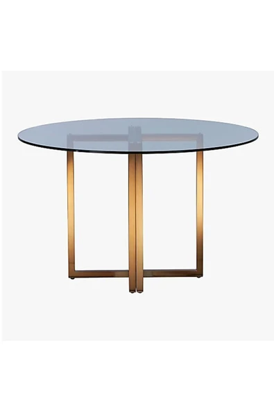 Hitit Dekorasyon Eva Metal Cam Yemek Masası - 3