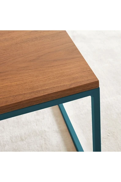 Hitit Dekorasyon Stream Metal Orta Sehpa Pantone Ayak Ceviz Tabla - 4