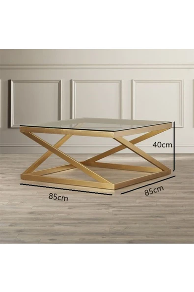 Hitit Dekorasyon Alida Gold Orta Sehpa - Resim 2