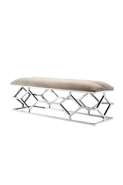 Hitit Dekorasyon Jenny Paslanmaz Metal Benç - 2