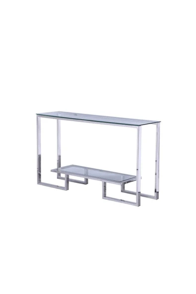 Hitit Dekorasyon Woft Paslanmaz Metal Cam Dresuar Konsol - Resim 3