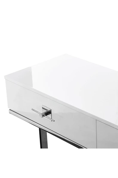 Hitit Dekorasyon Rihanna Paslanmaz Metal Beyaz Dresuar - Resim 5