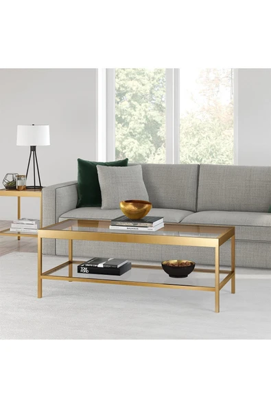 Hitit Dekorasyon Beatrice Gold Metal Orta Sehpa - 2