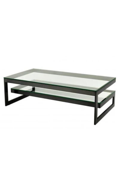 Hitit Dekorasyon Gonca Siyah Metal Orta Sehpa - Resim 2