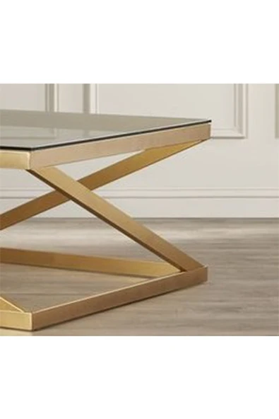 Hitit Dekorasyon Alida Gold Orta Sehpa - Resim 3