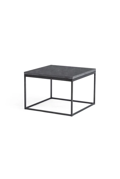 Hitit Dekorasyon Calista Siyah Metal Ahşap Yan Sehpa ürün görseli 1