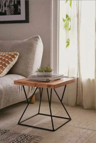 Hitit Dekorasyon Diana Siyah Metal Yan Sehpa ürün görseli 1