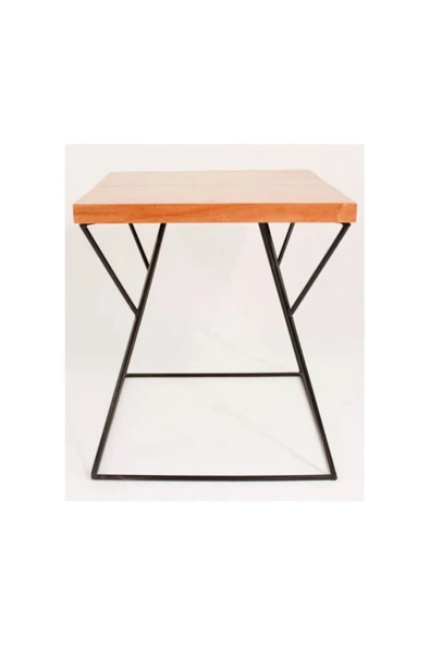 Hitit Dekorasyon Diana Siyah Metal Yan Sehpa - Resim 3