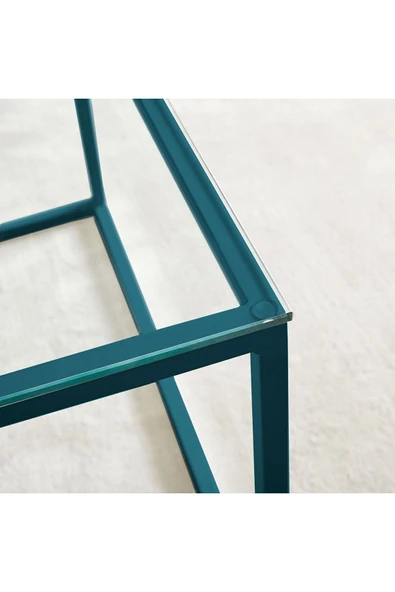 Hitit Dekorasyon Stream Metal Orta Sehpa Pantone Ayak Şeffaf - Resim 4