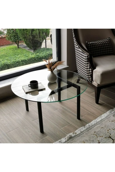 Hitit Dekorasyon Chi Siyah Metal Cam Orta Sehp - Resim 5