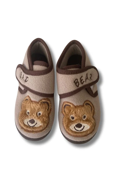 Soylu Yumuşak Nakışlı Erkek Çocuk Pandufu Kahverengi - Resim 2