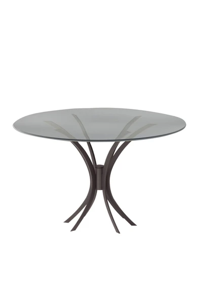 Hitit Dekorasyon Leon Siyah Metal Yuvarlak Yemek Masası