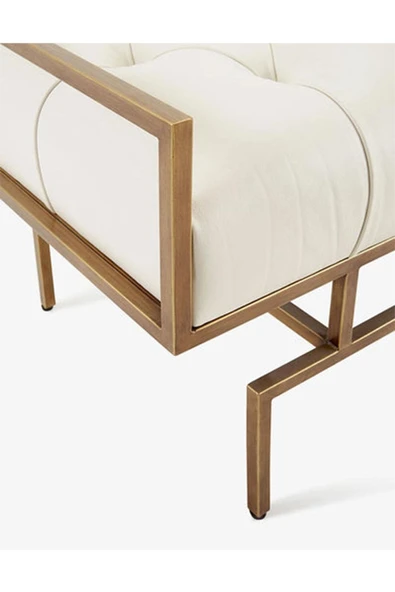 Hitit Dekorasyon Yessica Pirinç Eskitme Benç - 3