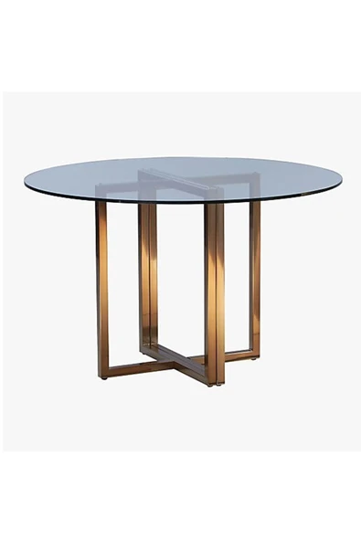 Hitit Dekorasyon Eva Metal Cam Yemek Masası - 2