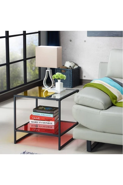 Hitit Dekorasyon Denver Siyah Metal Yan Sehpa ürün görseli 1