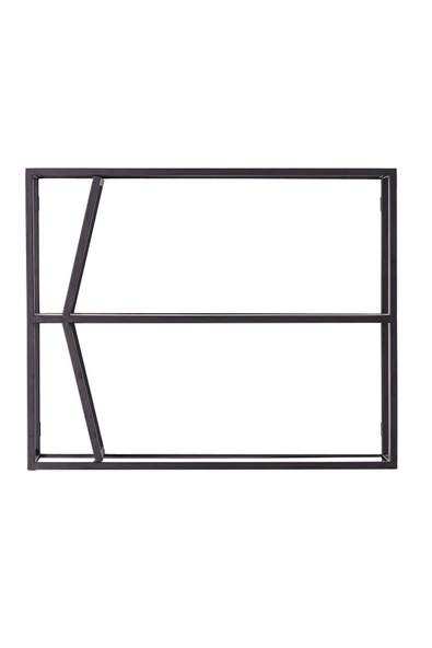 Hitit Dekorasyon Miranda Siyah Metal&cam Duvar Rafı ürün görseli 1