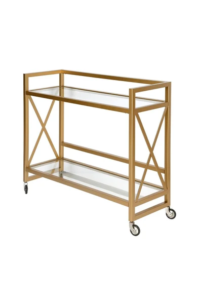 Hitit Dekorasyon Maya Gold Metal Servis Arabası - 5