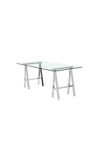 Hitit Dekorasyon Arlo Paslanmaz Metal Yemek Masası - 8