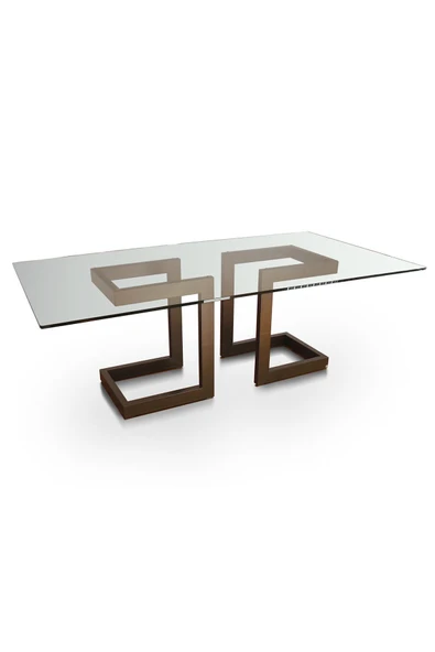 Hitit Dekorasyon Taeg Metal Cam Yemek Masası