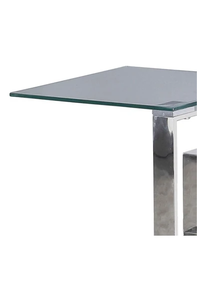 Hitit Dekorasyon Laura Paslanmaz Metal C Sehpa - Resim 3