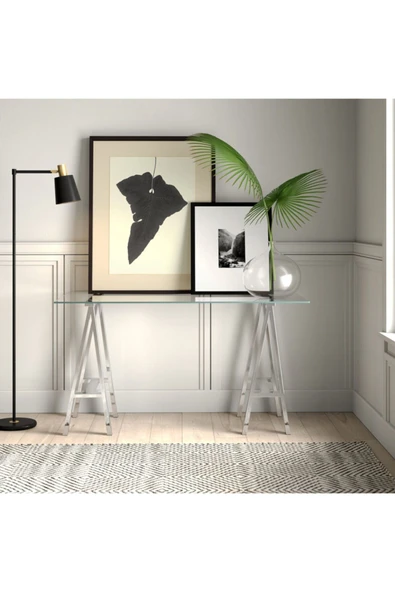 Hitit Dekorasyon Arlo Paslanmaz Metal Yemek Masası