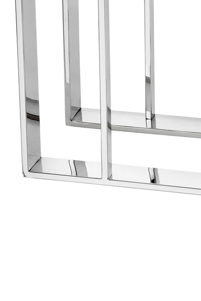 Hitit Dekorasyon Polina Gümüş Metal C Sehpa - 3