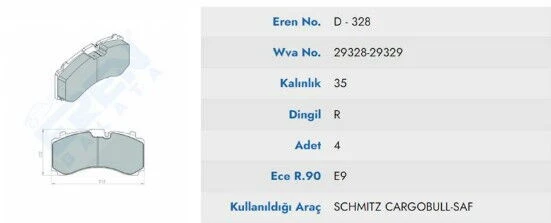 SCHMITZ DORSE FREN BALATASI 29328 ürün görseli