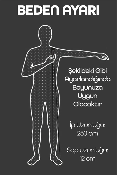 Basic Atlama İpi Uzunluk Ayarlanabilir Atlama Sekme İpi Jump Rope Siyah 515 - Resim 4