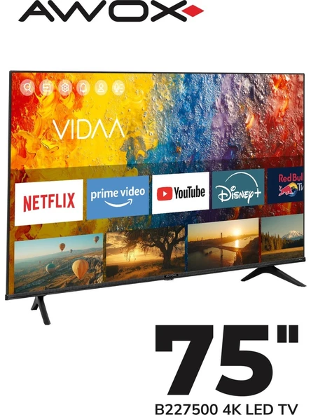 Awox B227500 4K Ultra HD 75" 190 Ekran Uydu Alıcılı Smart LED TV - 5
