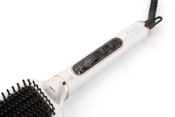 King KSS1202 Dolendo Saç Düzleştirici Fırça - 5