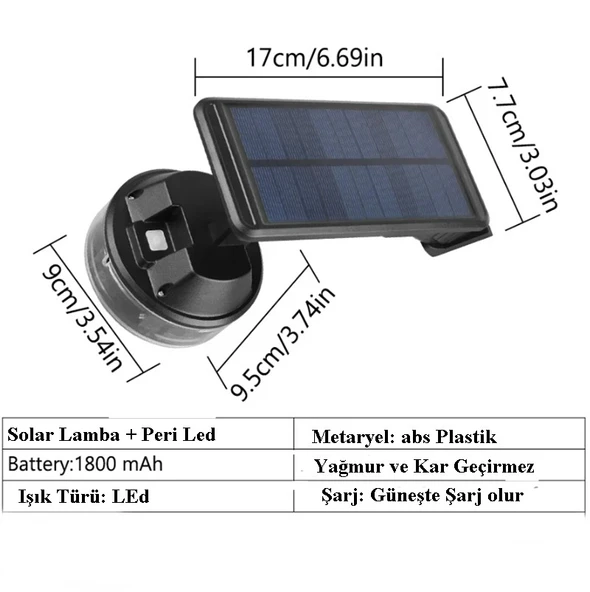 YD-2333 Güneş Enerjili 8 Metre RGB Peri Led + Hareket Sensörlü Solar Lamba 2in1 Bahçe-Balkon Ledi - Resim 2