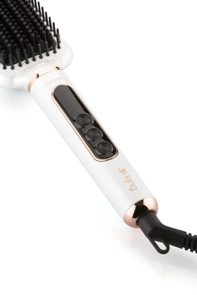 King KSS1202 Dolendo Saç Düzleştirici Fırça - 7