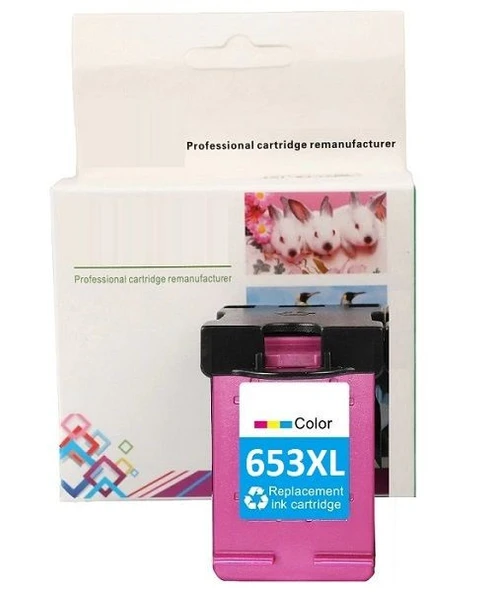 HP 653XL-3YM74A Muadil Renkli Kartuşu