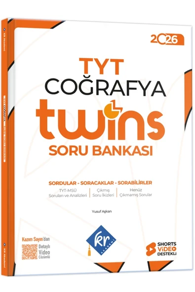 TYT Twins Coğrafya Soru Bankası KR Akademi Yayınları ürün görseli