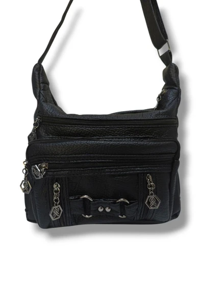 Cakgo 401-25 Yıkama Deri Çok Bölmeli Omuz Askılı Kadın Çanta