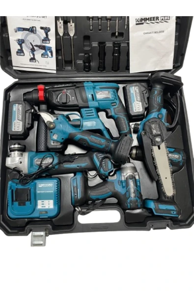 KİMMEER PLUS Kimmeer Plus 6'lı Şarjlı Akülü El Aletleri Seti - Resim 8