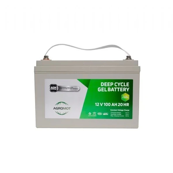 Agromot 12v 100Ah Jel Akü - Resim 3
