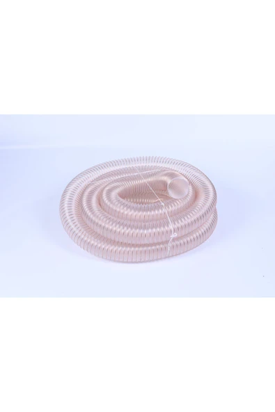 Hortum Plaza Poliüretan Bakır Telli Şeffaf Hortum (İç çap 40 mm) (5mt ) Pu 070 Toz Talaş Emiş - Resim 2