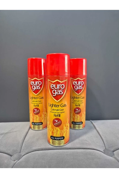 Euro Gas ÇAKMAK GAZI 270ML KOKUSUZ 3 ADET - Resim 4