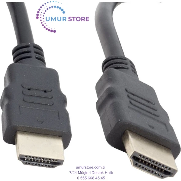 Hdmi Kablo Düz Siyah Plastik 30 cm