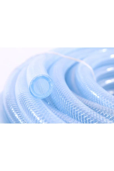 Hortum Plaza Süper Örgülü Şeffaf Hortum (İç çap 12,5 mm) (1/2'') (100Metre) - 2