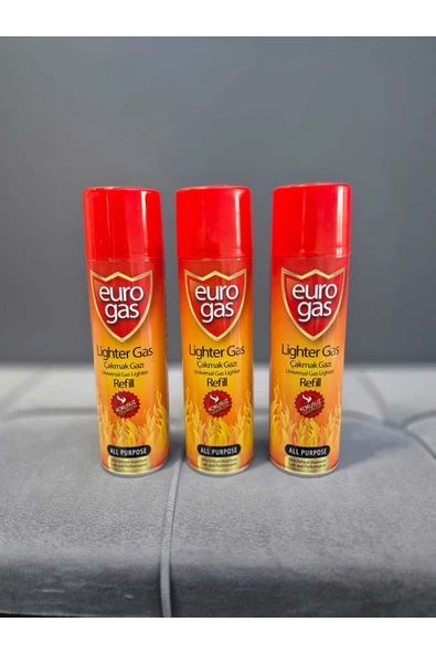 Euro Gas ÇAKMAK GAZI 270ML KOKUSUZ 3 ADET - Resim 2