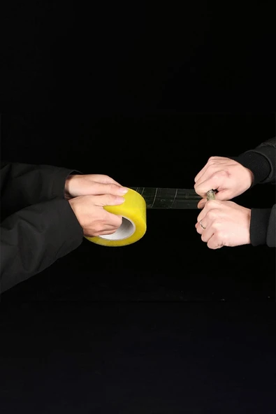 Bant Koli Bandı 12 Adet 45x100 Şeffaf Akrilik 45mm Gerçek Net 100 Metre Sarım Güçlü Kopmayan - Resim 3