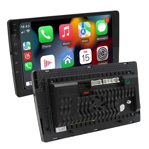 Carstar SLXF-A133 9'' Android Dokunmatik Multimedia Oto Teyp 4Gb Ram 64Gb Hafıza Qled HD Wifi GPS FM-AM Geri Görüş Kameralı IOS - Android Carplay ürün görseli 1