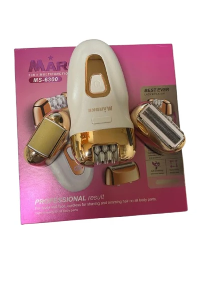 MARSKE MS-6300 3in1 Epilasyon Cihazı – Şarjlı Tüy Alma, Tıraş ve Topuk Törpü Seti - Resim 3