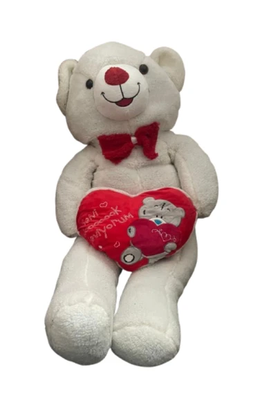 peluş 120 cm Beyaz Dev Ayıcık – Yumuşacık Dev Oyuncak Ayı - Resim 3